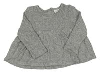 Šedá melírovaná žebrovaná úpletová tunika F&F