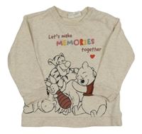 Béžová melírovaná mikina s Púem a přáteli H&M