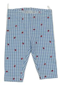 Modro-bílé kostkované capri legíny s beruškami C&A