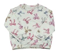 Bílá mikina s mašlemi Shein