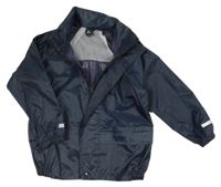 Tmavomodrá šusťáková nepromokavá bunda s ukrývací kapucí Result