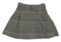 Černo-béžovo-starorůžová kostkovaná sukně H&M