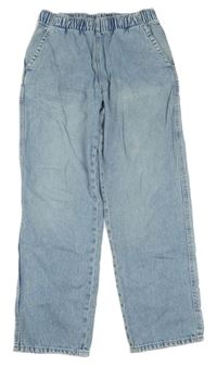 Modré relaxed tapered leg jogger rifle H&M