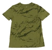 Khaki vzorované tričko H&M