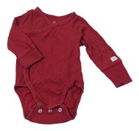 Tmavočervené žebrované body H&M