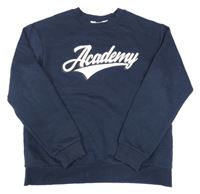 Tmavomodrá mikina s nápisem H&M