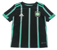 Černo-zelené pruhované sportovní funkční tričko - Celtic Adidas
