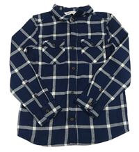 Tmavomodro-bílá kostkovaná košile H&M
