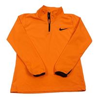Neonově oranžová sportovní mikina s logem - Nike