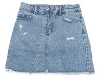 Modrá melírovaná riflová sukně Denim Co.