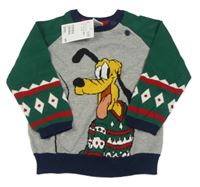 Šedo-zelený svetr s Plutem H&M