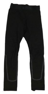 Černé funkční thermo legíny s logem Kipsta