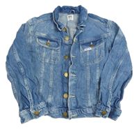 Modrá riflová bunda s kapsami H&M