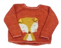 Oranžovo-zlatý svetr s liškou George