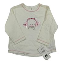 Nové - smetanové triko s dívkou St. Bernard