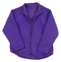 Fialová huňatá propínací mikina dunnes