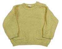 Žlutý svetr s kapsami Next