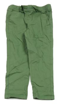 Nové - zelené plátěné kalhoty dunnes