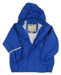 Modrá nepromokavá jarní bunda s kapucí 