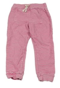 Růžovo-bílé pruhované tepláky jakoo