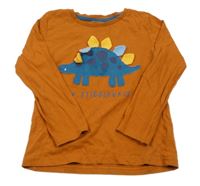 Cihlové triko s dinem Tu