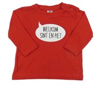 Červené triko s potiskem 