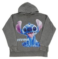 Šedá mikina se Stitchem a kapucí Disney