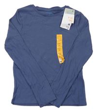 Nové - Tmavomodré žebrované triko Primark