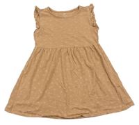 Hnědé vzorované bavlněné šaty H&M