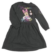 Antracitové teplákové šaty s Minnie Disney