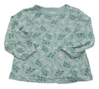 Zelené triko s listy Topomini