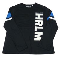 Černo-modro-bílé triko s nápisy C&A