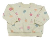 Smetanová květovaná mikina Matalan