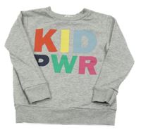 Šedá mikina s nápisem H&M