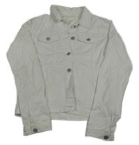 Bílá riflová crop bunda Next