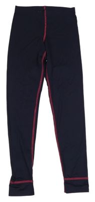 Tmavomodro-růžové funkční spodní legíny Crane