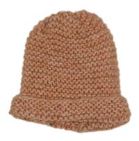 Růžová melírovaná žebrovaná čepice 