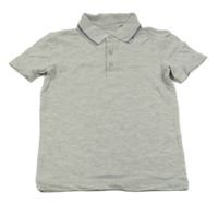 Světlešedé polo tričko Manguun