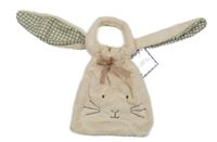 Nové - Smetanová chlupatá taška s oušky - králíček 