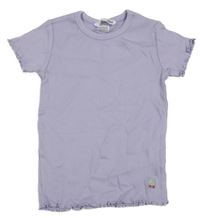 Lila žebrované tričko s třešněmi H&M