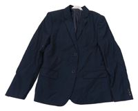 Tmavomodré slavnostní podšité sako H&M