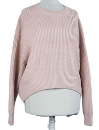 Dámský světlerůžový crop svetr New Look 