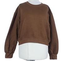 Dámská hnědá crop mikina Zara 