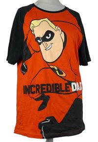 Pánské červeno-černé pyžamové tričko s potiskem Incredibles Next 