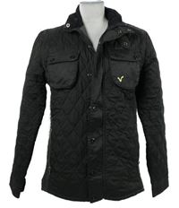 Pánská černá prošívaná šusťáková zateplená bunda Voi Jeans 