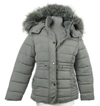 Dámská šedá šusťáková zimní petite bunda s kapucí New Look 