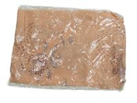 Nové - Dámská světlerůžová šifonová šála s květy z flitrů