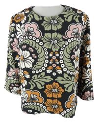 Dámská černo-barevná květovaná halenka H&M