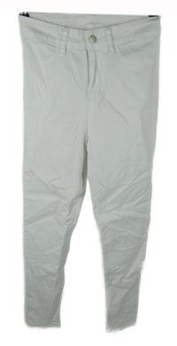 Dámské bílé plátěné skinny kalhoty Shein 