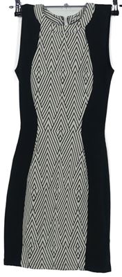 Dámské černo-smetanové vzorované šaty H&M